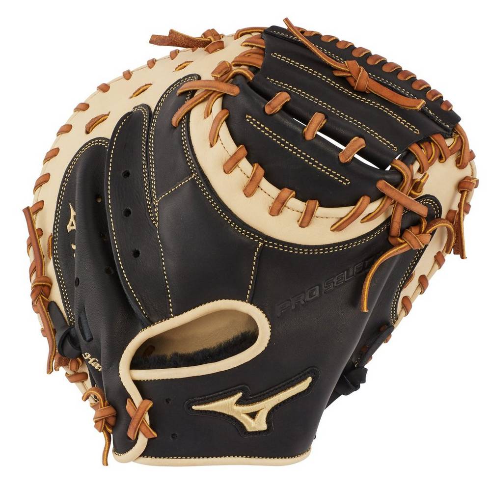 Panske Catchers Mitt Mizuno Pro Select 33.5" Baseball Čierne Vypredaj AZEC58209